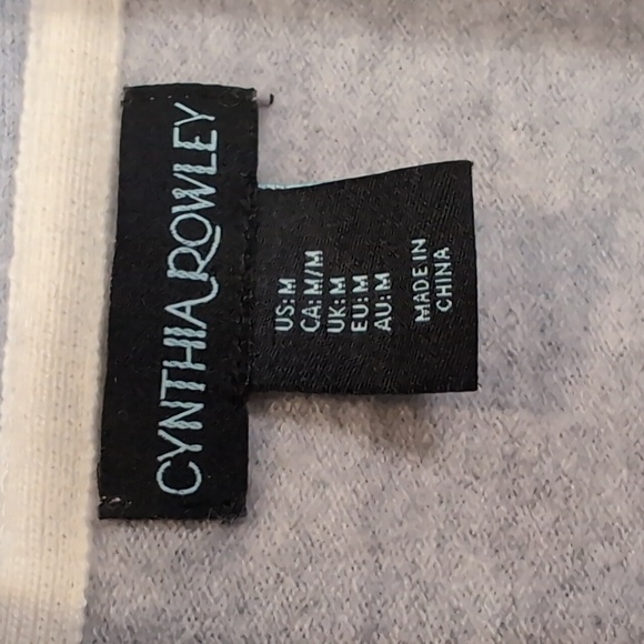 Cynthia Rowley Grey Merino Wool Blend Open Front Long Cardigan Sweater Medium - Picture 6 of 11